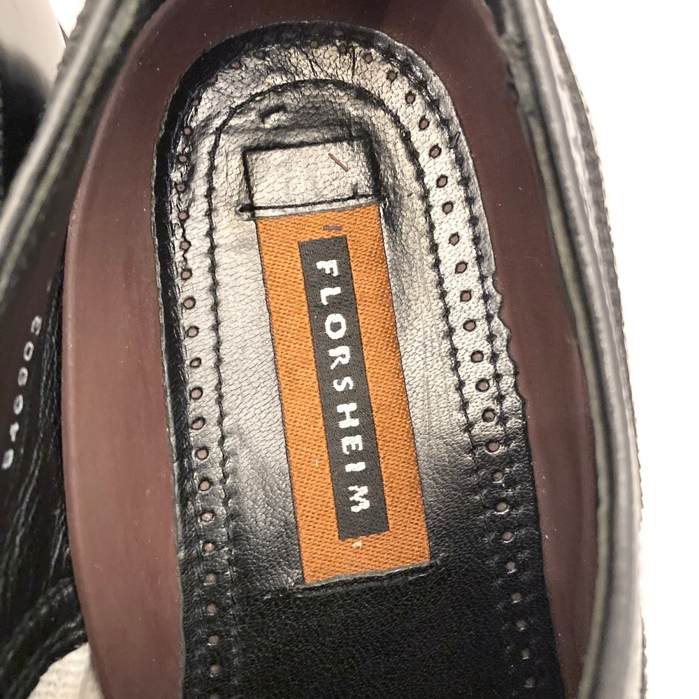 Florsheim Lexington Black Leather Wingtips 17066-01 Mens 11.5 D Oxfords Lace Up - Picture 2 of 8